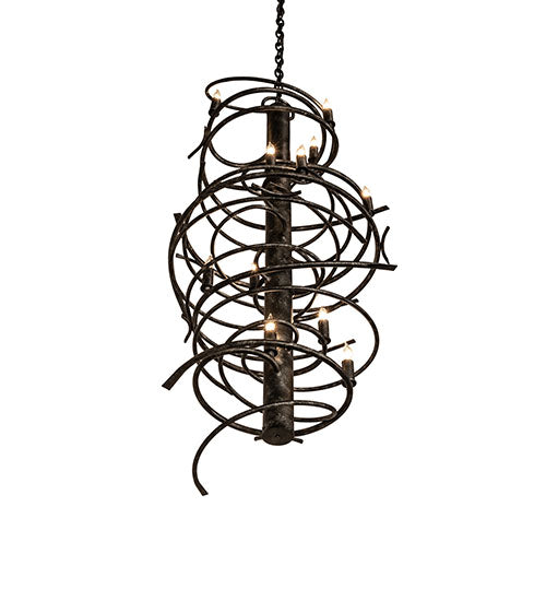 21" Wide Cyclone 12 Light Chandelier