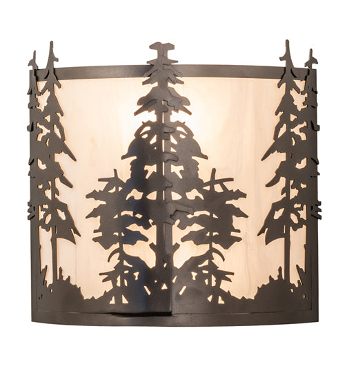 12" Wide Tall Pines Wall Sconce