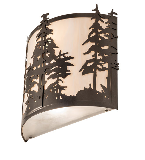 12" Wide Tall Pines Wall Sconce