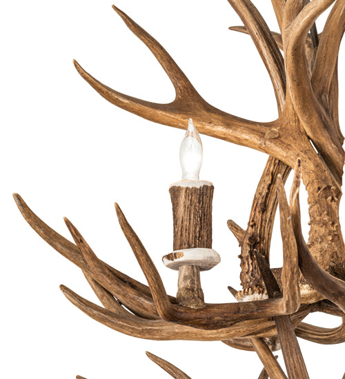 20" Wide Antlers 6 Light Two Tier Chandelier