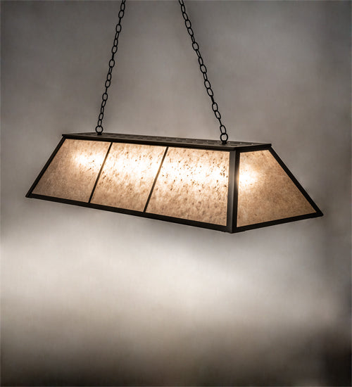 60" Long Tri-Panel Oblong Pendant