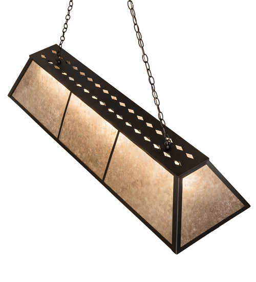 60" Long Tri-Panel Oblong Pendant