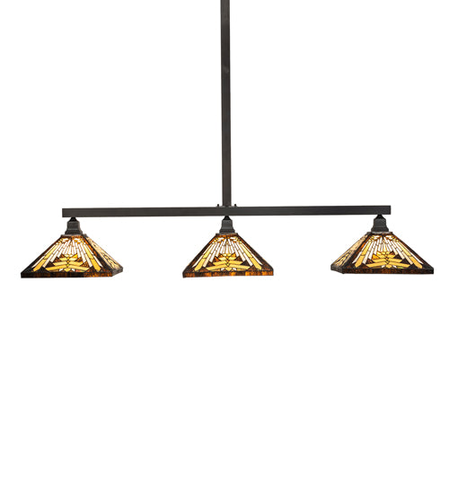 63" Long Nuevo Mission 3 Light Island Pendant