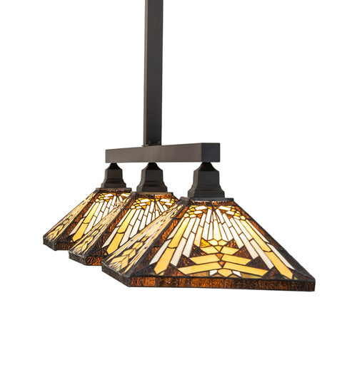 63" Long Nuevo Mission 3 Light Island Pendant