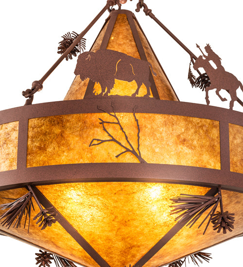 36" Wide High Plains Rider And The Herd Pendant