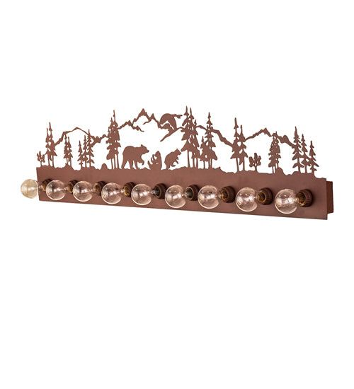 48" Wide Bear Family 9 Light Vanity Light