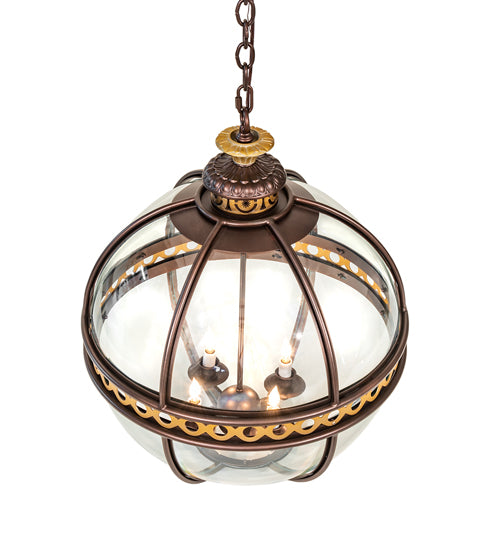 21" Wide Guilloche Pendant