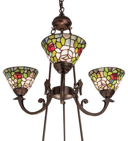 32" Wide Tiffany Roman 9 Light Chandelier