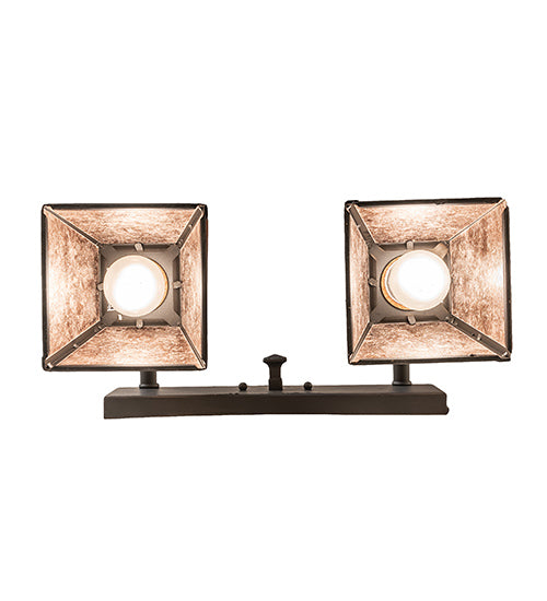 17" Wide "T" Mission 2 Light Vanity Light