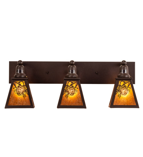 28" Wide Winter Pine 3 Light Vanity Light