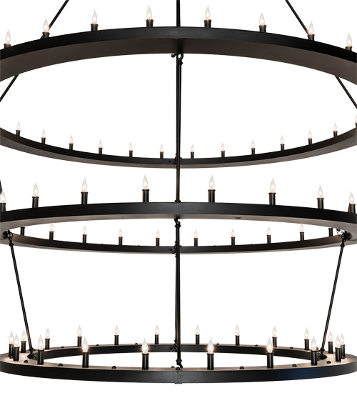 80" Wide Loxley 76 Light Three Tier Chandelier