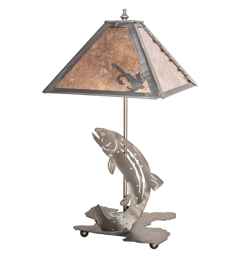 21" High Leaping Trout Table Lamp