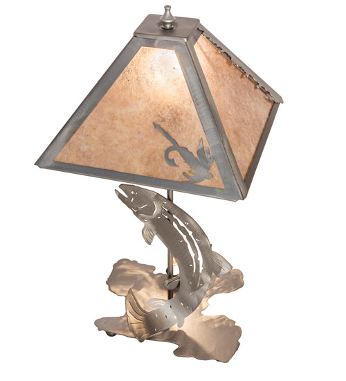 21" High Leaping Trout Table Lamp