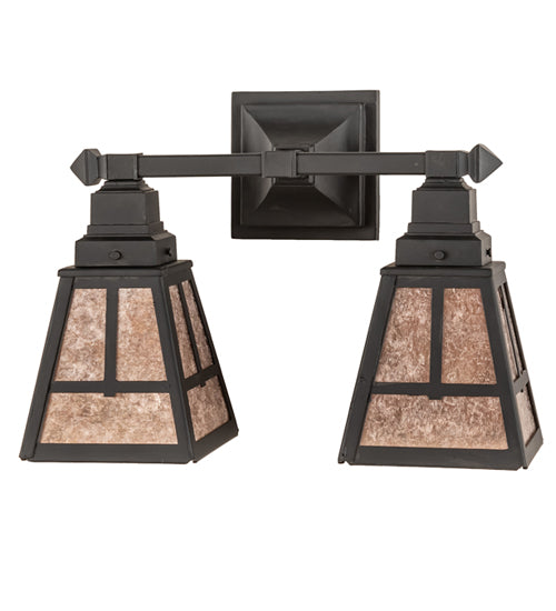 17" Wide "T" Mission 2 Light Vanity Light