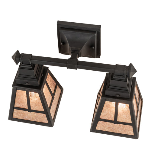 17" Wide "T" Mission 2 Light Vanity Light