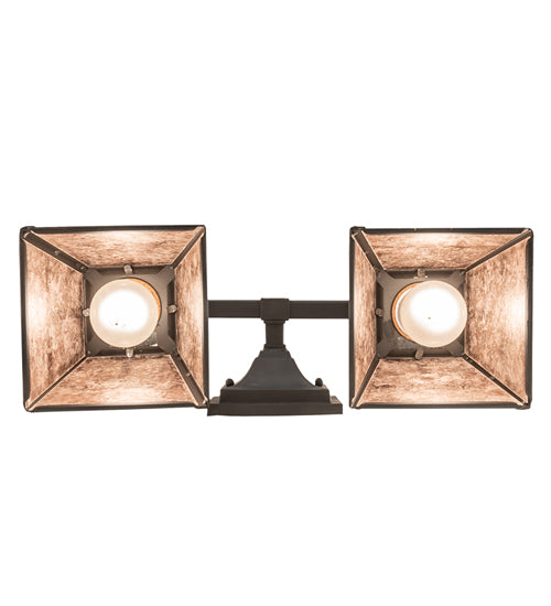 17" Wide "T" Mission 2 Light Vanity Light