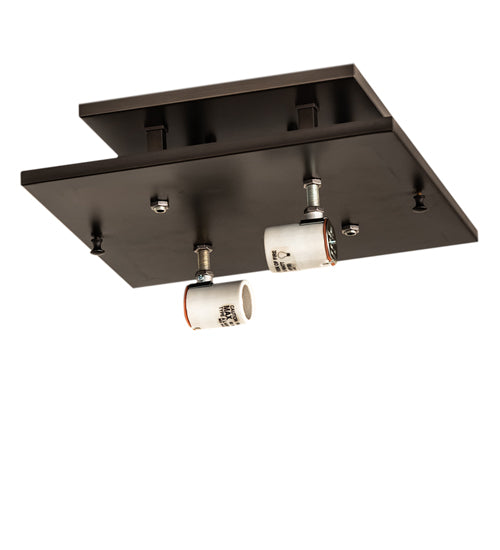 12" Square Hyde Park Double Bar Mission Flushmount