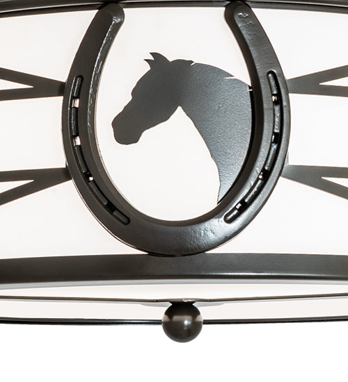 17" Wide Horseshoe Flushmount