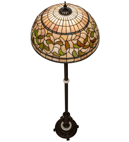 71" High Tiffany Turning Leaf Floor Lamp