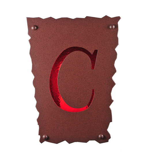 12" Wide Personalized "C" Wall Sconce