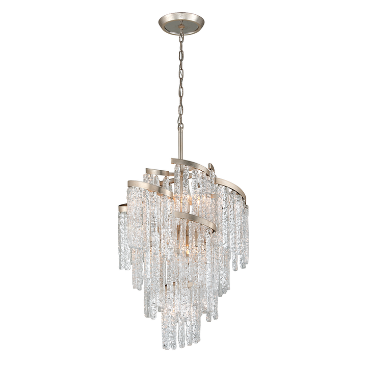 Mont Blanc Chandelier 43" - Modern Silver Leaf