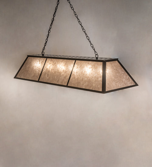 70" Long Tri-Panel Oblong Pendant