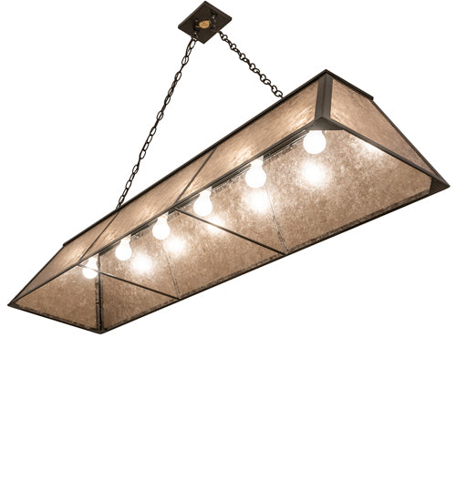 70" Long Tri-Panel Oblong Pendant