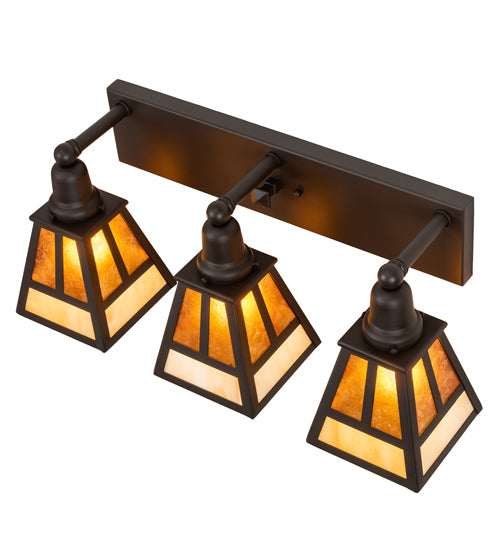 24" Wide "T" Mission 3 Light Vanity Light