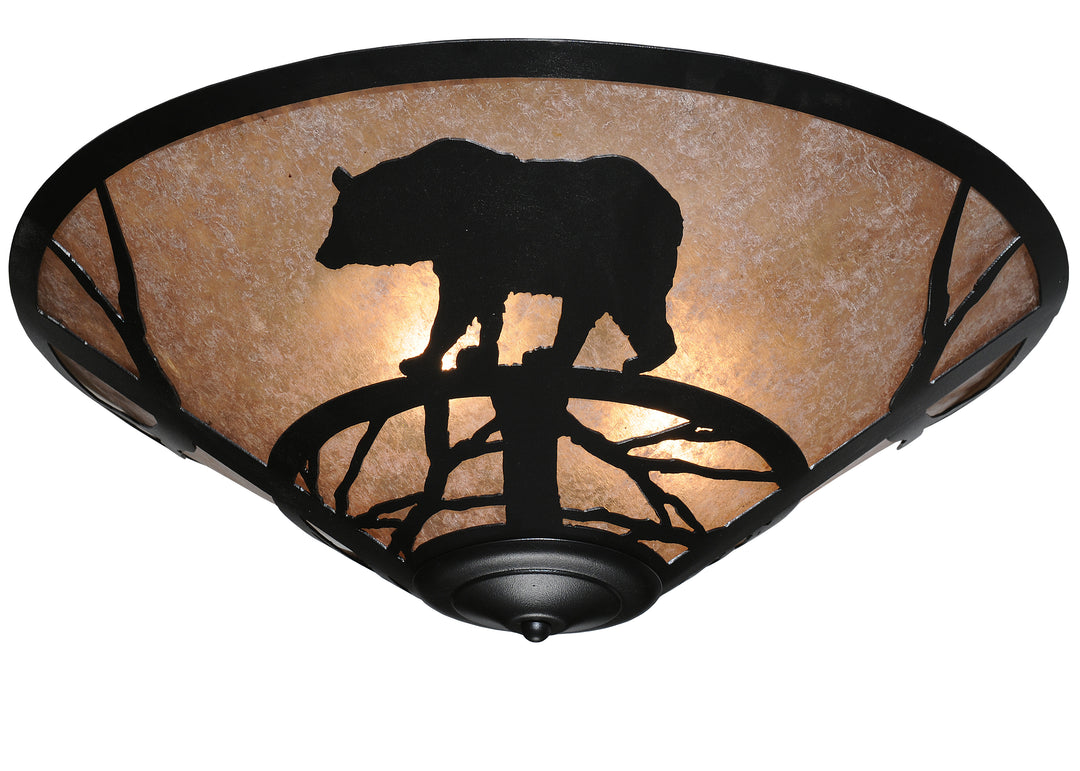 22" Wide Bear On The Loose Flushmount