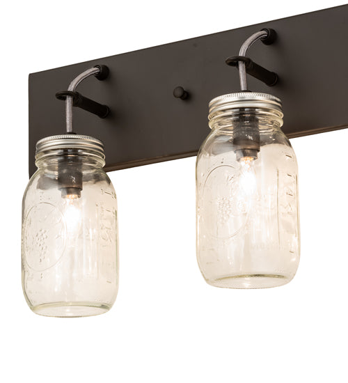 40" Wide Mason Jar 5 Light Vanity Light