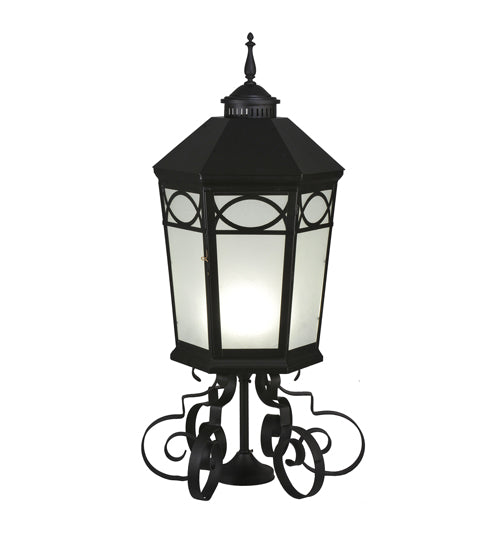 16" Wide Restored Taft 1 Light Lantern Post Mount