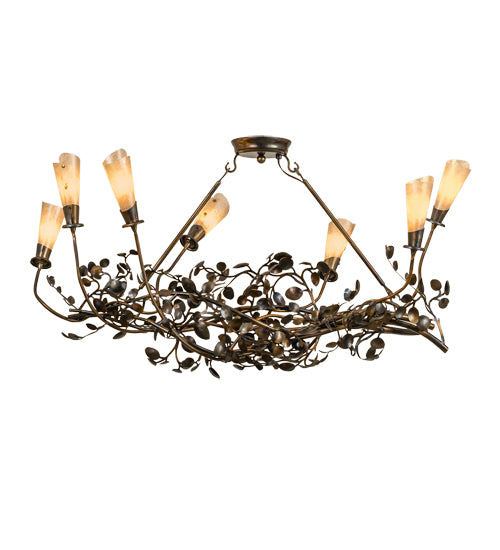 46" Long Vinca Vine 7 Light Chandelier