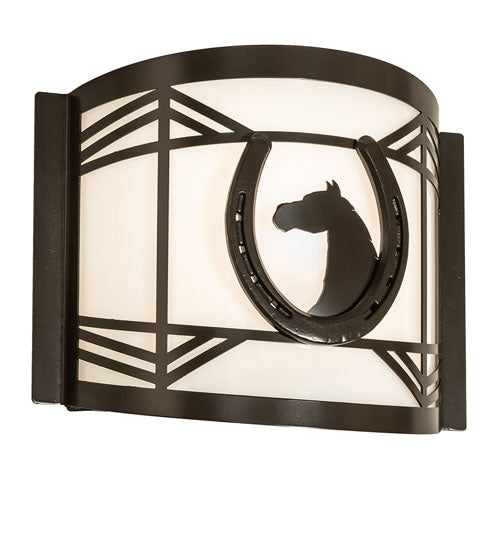 12" Wide Horseshoe Wall Sconce