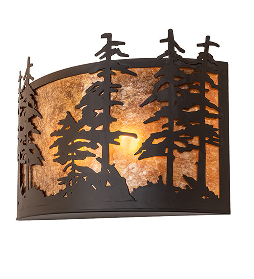 24" Wide Tall Pines Wall Sconce