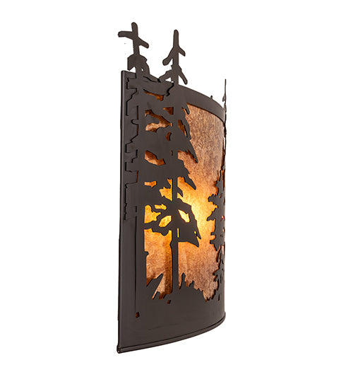 24" Wide Tall Pines Wall Sconce