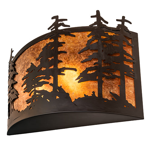 24" Wide Tall Pines Wall Sconce