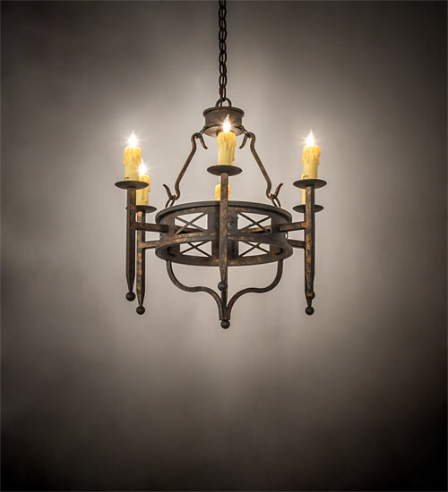 24" Wide Jasmine 6 Light Chandelier