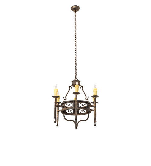 24" Wide Jasmine 6 Light Chandelier