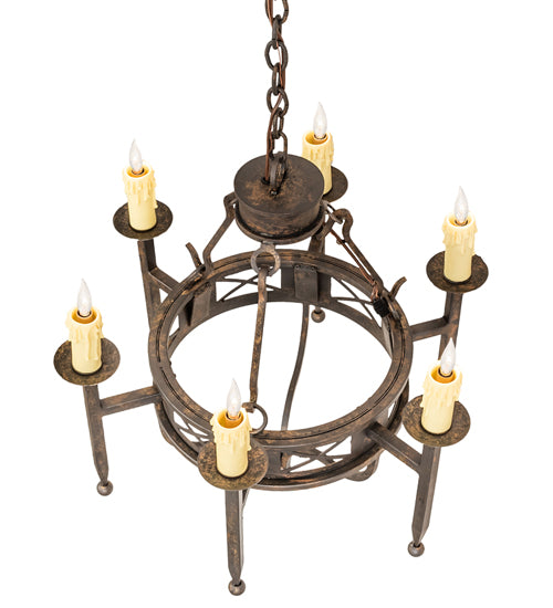 24" Wide Jasmine 6 Light Chandelier