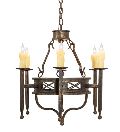 24" Wide Jasmine 6 Light Chandelier