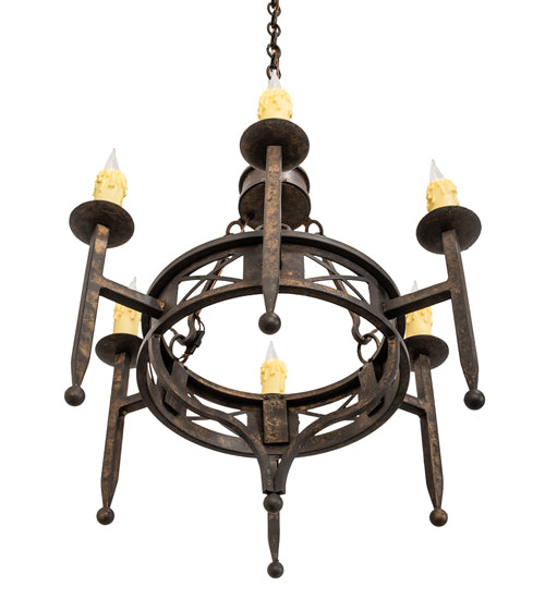 24" Wide Jasmine 6 Light Chandelier