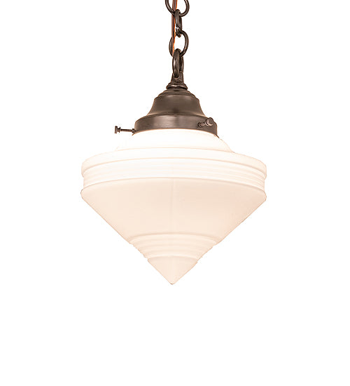 9" Wide Revival Schoolhouse Deco Cone Mini Pendant