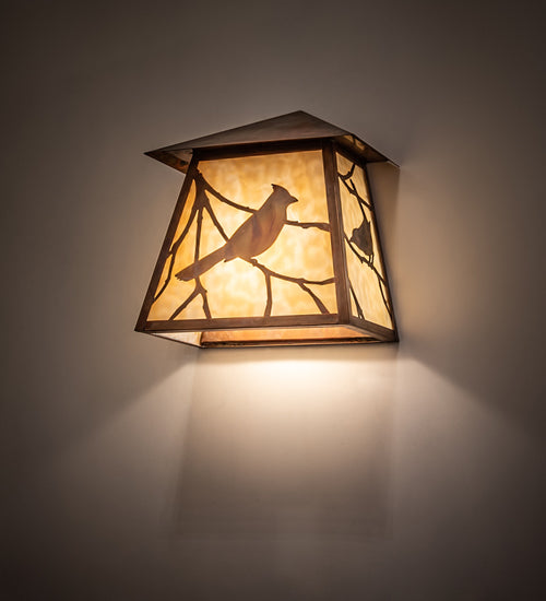 12" Wide Stillwater Song Bird Wall Sconce