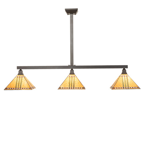 62" Long Prairie Corn 3 Light Island Pendant