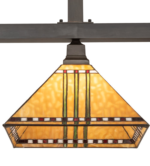 62" Long Prairie Corn 3 Light Island Pendant