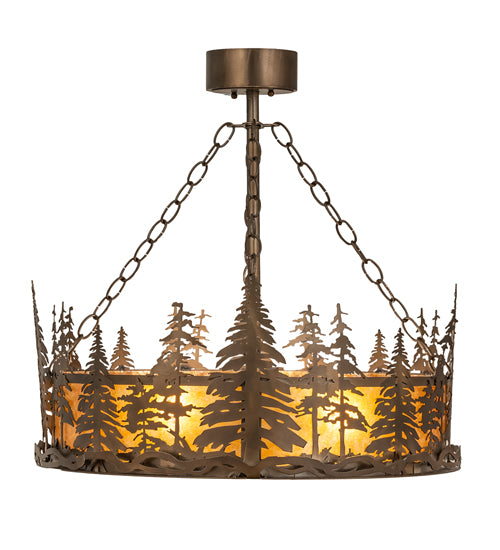 23" Wide Tall Pines Inverted Pendant