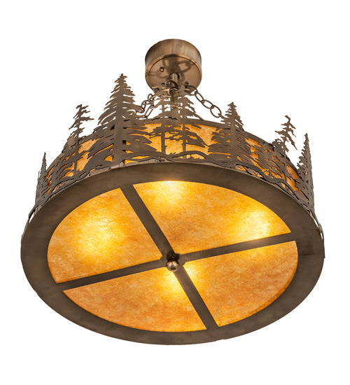 23" Wide Tall Pines Inverted Pendant