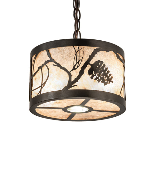 10" Wide Whispering Pines Inverted Pendant