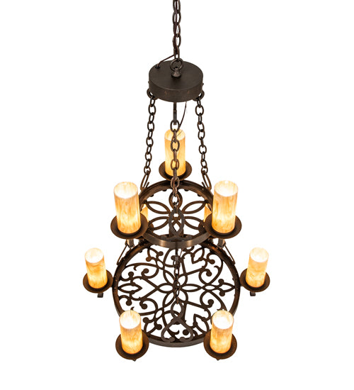 31" Wide Newcastle 9 Light Two Tier Chandelier