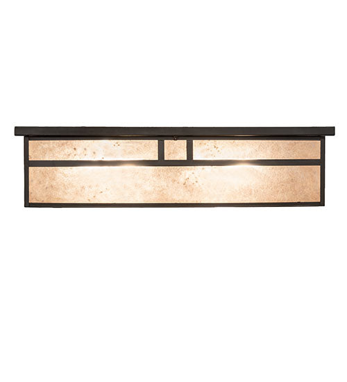 36" Long Hyde Park Double Bar Mission Oblong Flushmount